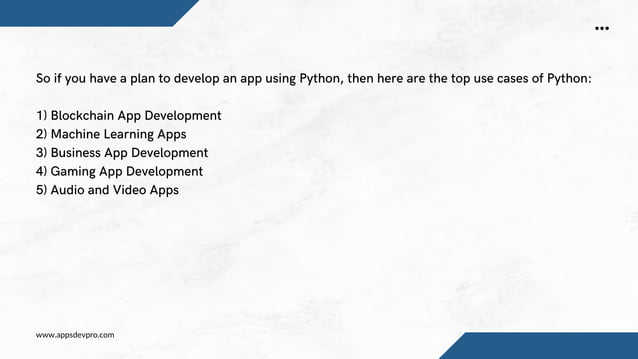 A Complete Guide To Develop An App Using Python | PDF