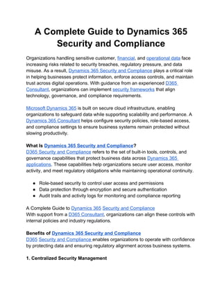 A Complete Guide to Dynamics 365 Security and Compliance.docx