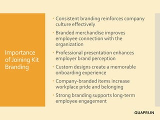 A Complete Guide to Employee Joining Kit Design and Branding. | PDF