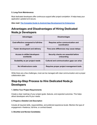 Steps to Hire Dedicated Node.js Developers in 2026 | PDF