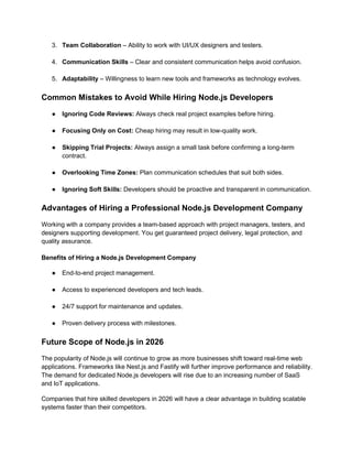 Steps to Hire Dedicated Node.js Developers in 2026 | PDF