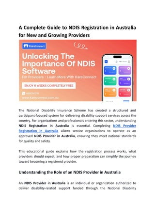 A Complete Guide to NDIS Registration in Australia for New and Growing ...