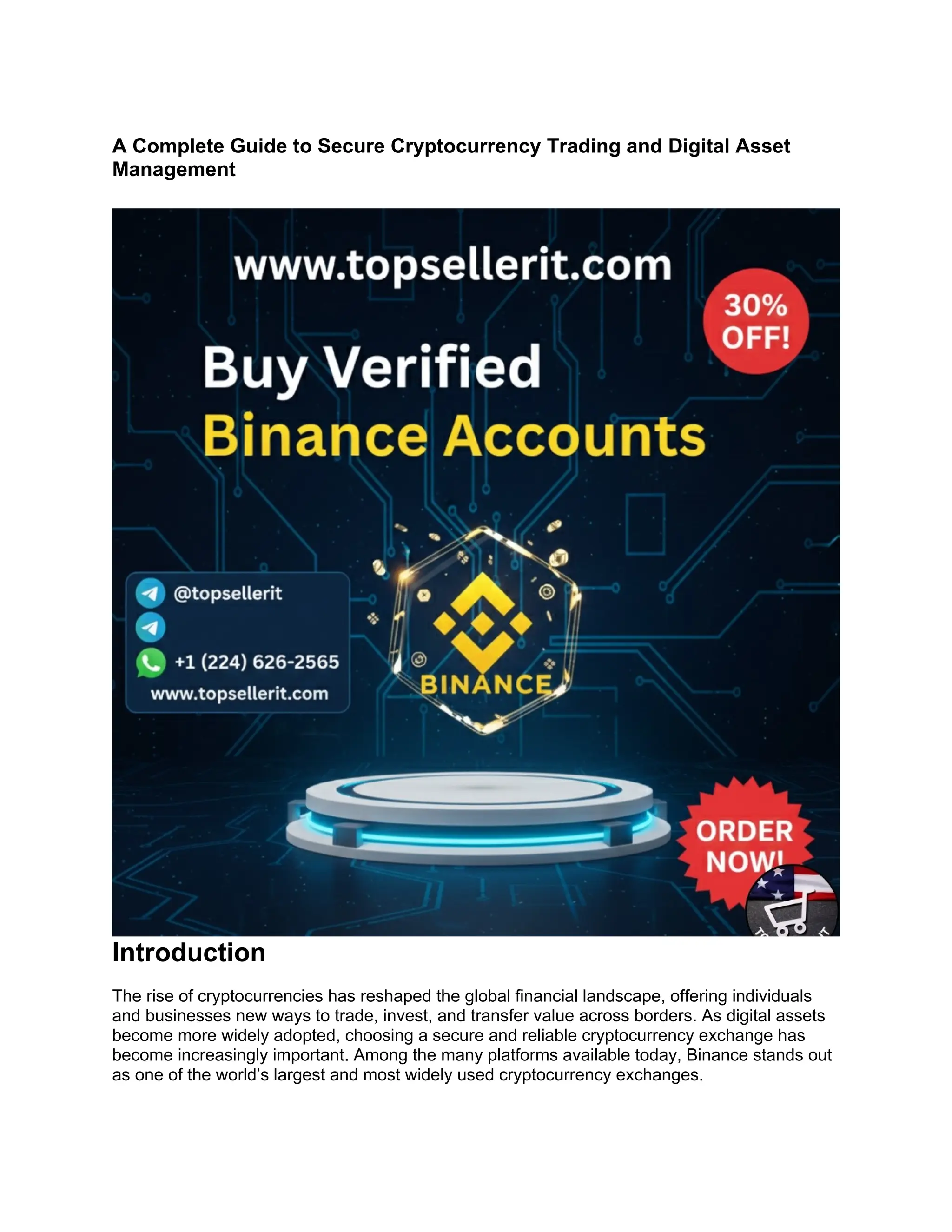 A Complete Guide to Secure Cryptocurrency Trading and Digital Asset  Management.docx