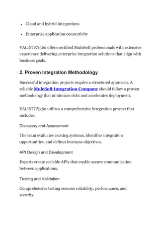 A Complete Guide to Selecting the Best MuleSoft Integration Company | PDF