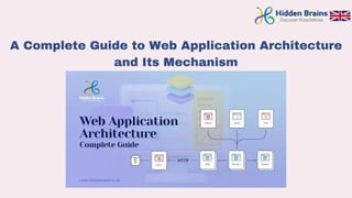 A Complete Guide to Web Application Architecture
and Its Mechanism
 