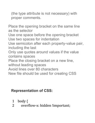 A complete html and css guidelines for beginners | PDF