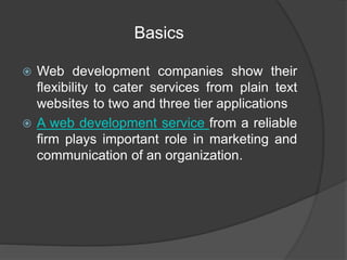 A complete ppt about web development services | PPT