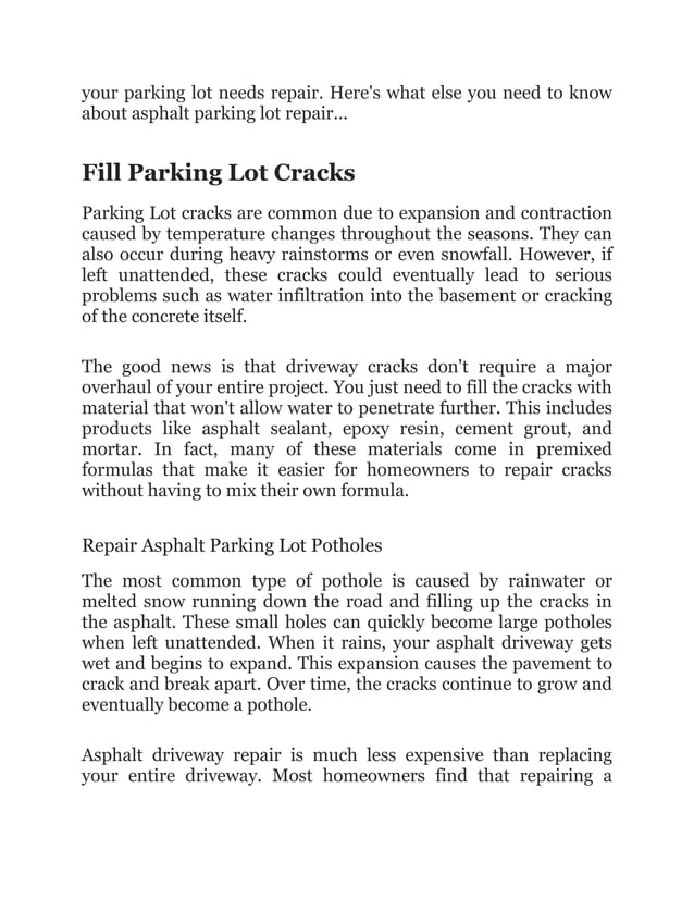 A Complete Spring Asphalt Parking Lot Repair and Maintenance Checklist.pdf