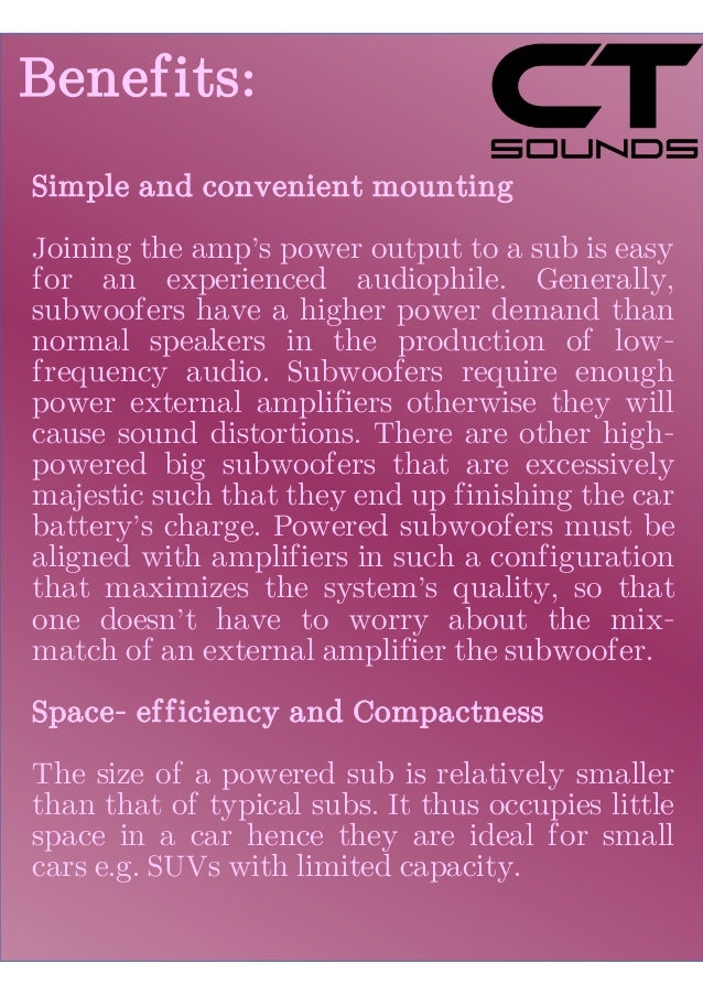 A Comprehensive Appraisal Of Powered Car Subwoofers