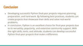 A Comprehensive Guide of Python Final Year Projects with Source Code.pdf