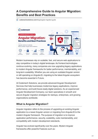 Comprehensive Guide to Angular Migration: Benefits and Best Practices ...