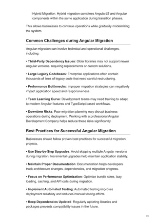 Comprehensive Guide to Angular Migration: Benefits and Best Practices ...