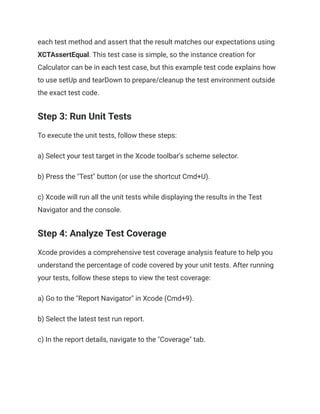 A Comprehensive Guide to Efficiently Writing and Implementing iOS Unit ...