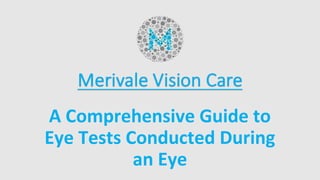 A Comprehensive Guide to
Eye Tests Conducted During
an Eye
 