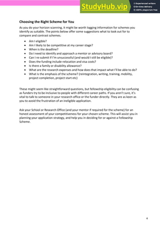 A Comprehensive Guide To Fellowship Applications Pdf