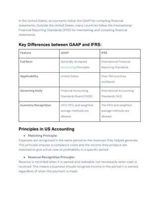 A Guide to GAAP vs IFRS and the U.S. Tax Framework | PDF