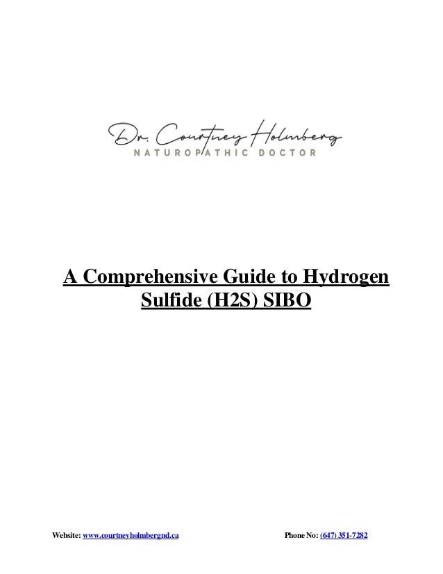 Website: www.courtneyholmbergnd.ca Phone No: (647)351-7282
A Comprehensive Guide to Hydrogen
Sulfide (H2S) SIBO
 