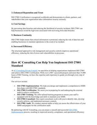 A Comprehensive Guide to ISO 27001 Standard for Information Security | DOCX
