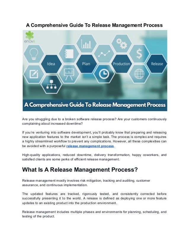 A Comprehensive Guide To Release Management Process | PDF