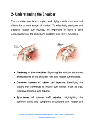 A Comprehensive Guide to Rotator Cuff Injuries | PDF