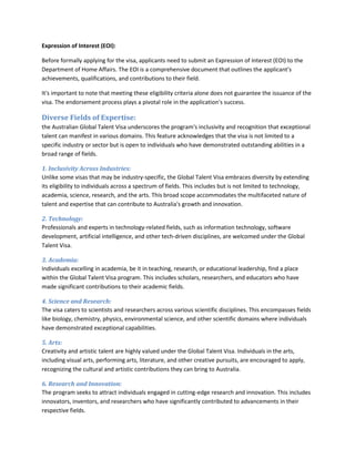 A Comprehensive Guide to the Australian Global Talent Visa (Subclass ...