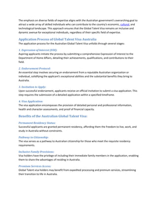 A Comprehensive Guide to the Australian Global Talent Visa (Subclass ...