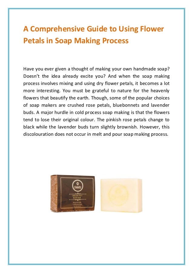 Guide to Using Flower Petals in Soap Making Process