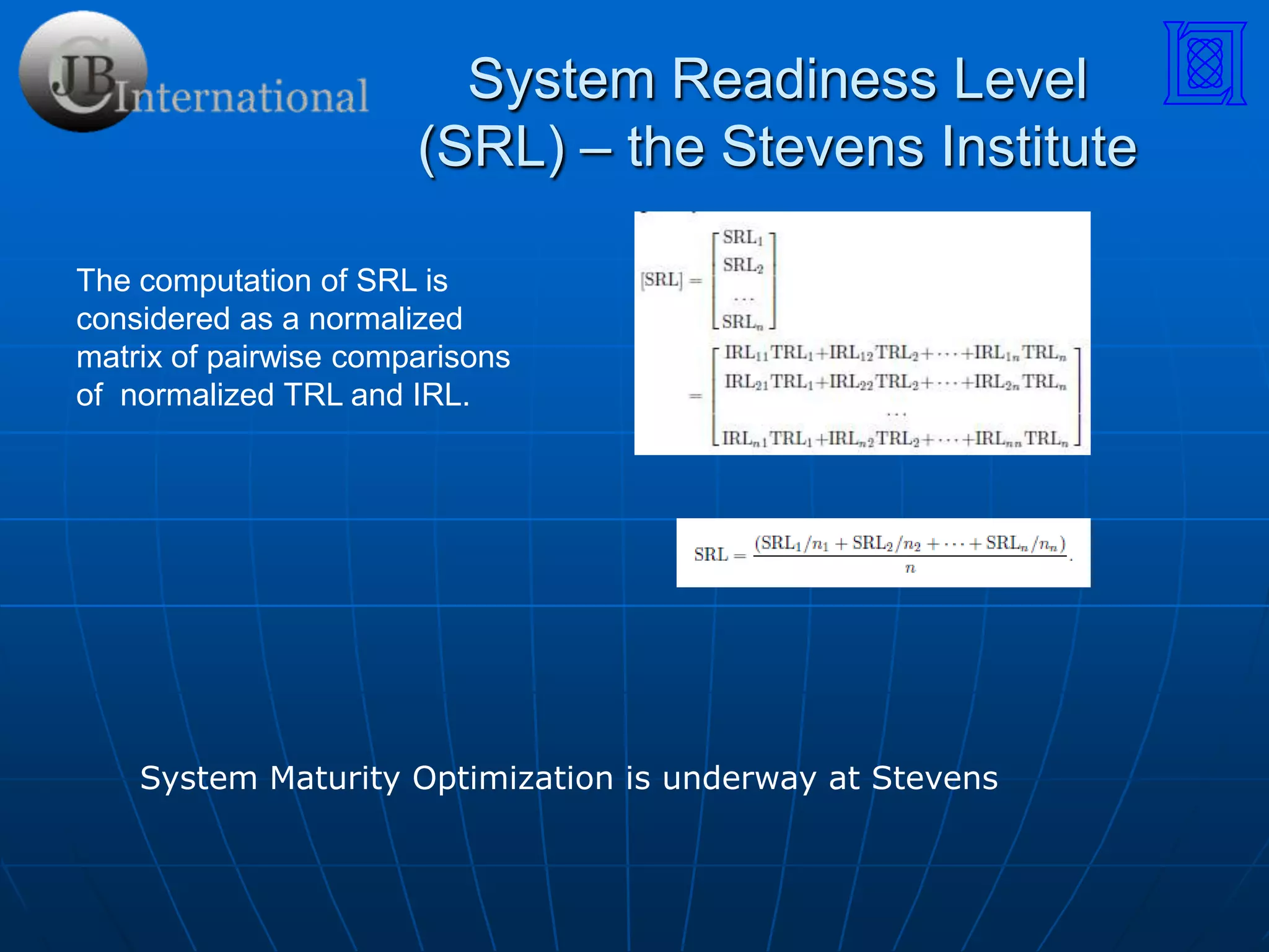 Advancement Degree of Difficulty (AD2)Advancement Degree of Difficulty (AD2) is a method of systematically dealing with aspects beyond TRL.It is a “predictive” description of what is required to move a system, subsystem or component from one TRL to another.It provides information in the form of:Likelihood of occurrence of an adverse event.         Risk