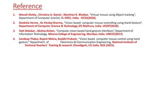 A computer vision based virtual mouse | PPTX