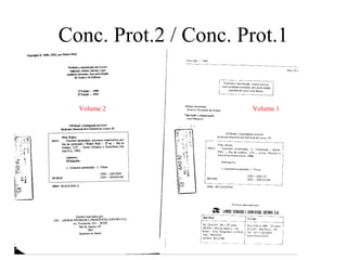 Conc. Prot.2 / Conc. Prot.1
Volume 2 Volume 1
 