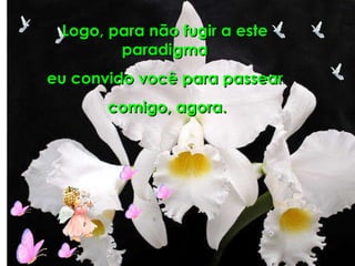 Logo, para não fugir a este paradigma eu convido você para passear comigo, agora. 