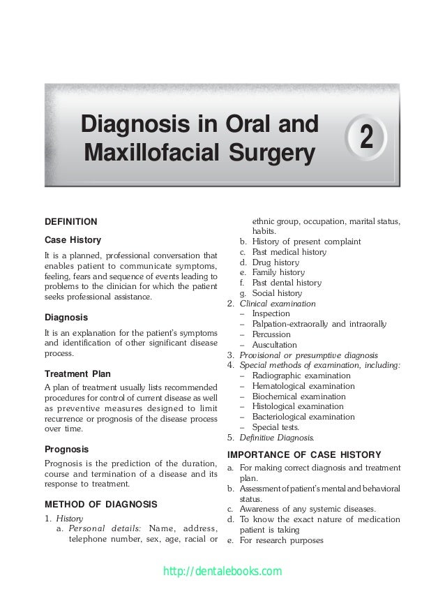 entrance definition exam of A surgery concise textbook and oral maxillofacial