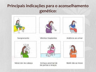 Principais indicações para o aconselhamento
genético:

 