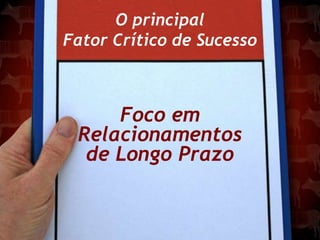 Vantagens dessa OrientaçãoCustos crescentes de Aquisição de ClientesO cliente premia os fornecedores que lhe atendem com excelência (tendência a fidelização)Clientes fiéis tendem a gerar melhores retornos ao longo do tempo 