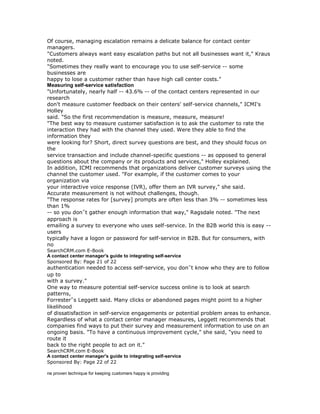 A contact center manager