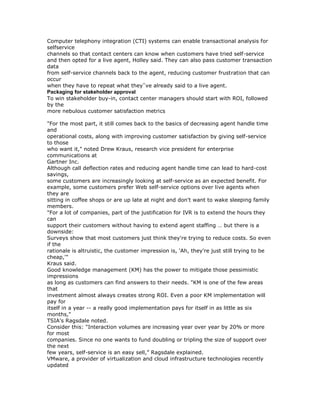 A contact center manager