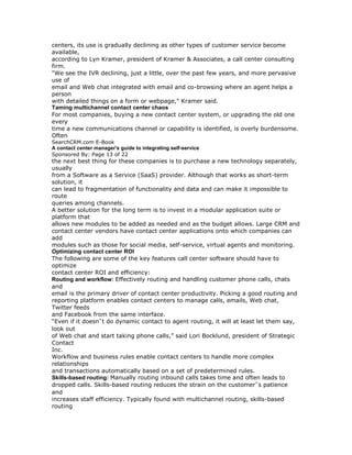 A contact center manager