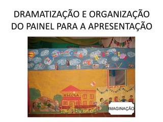DRAMATIZAÇÃO E ORGANIZAÇÃO DO PAINEL PARA A APRESENTAÇÃO IMAGINAÇÃO 