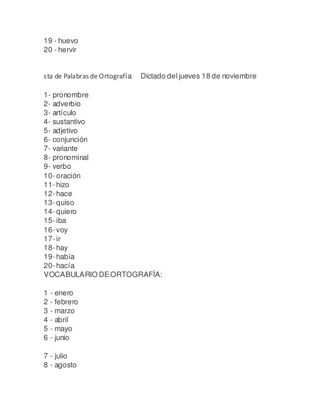 Para dictado - Ortografia Nivel primaria. Para dictado - Ortografia Nivel primaria.