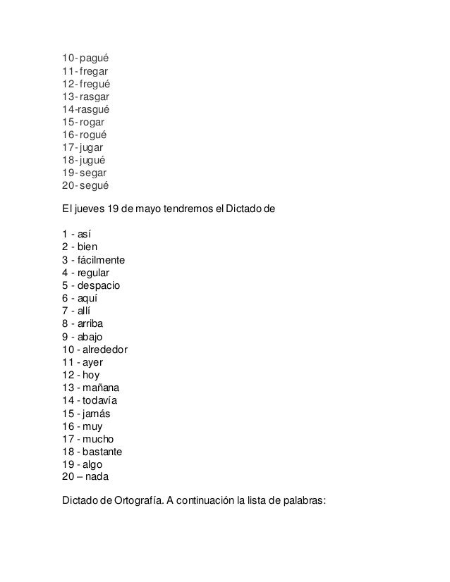 Para dictado - Ortografia Nivel primaria. Para dictado - Ortografia Nivel primaria.