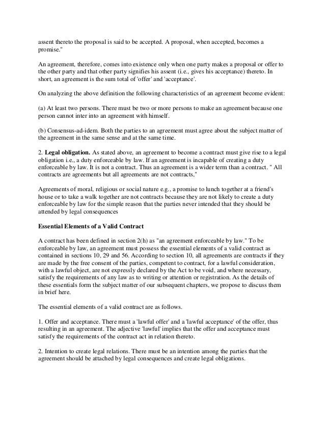 A contract is a legally binding agreement or relationship ...