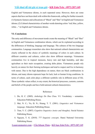 A Contrastive Analysis Of Linguistic Features Of The Adjective Black ...