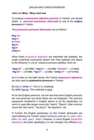 A contrastive analysis of the english and turkish pronouns yuksel ...
