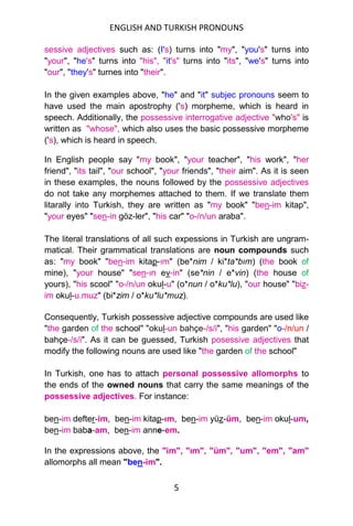 A contrastive analysis of the english and turkish pronouns yuksel ...