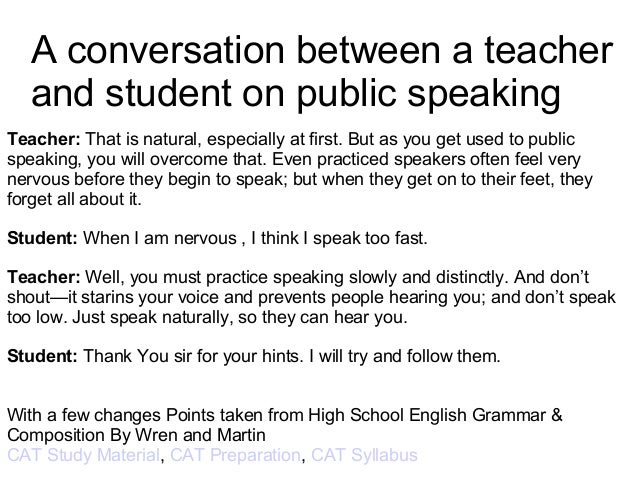 dialogue essay between teacher and student
