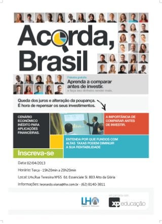 Aprenda a Comparar Antes de Investir.Acorda Brasil!