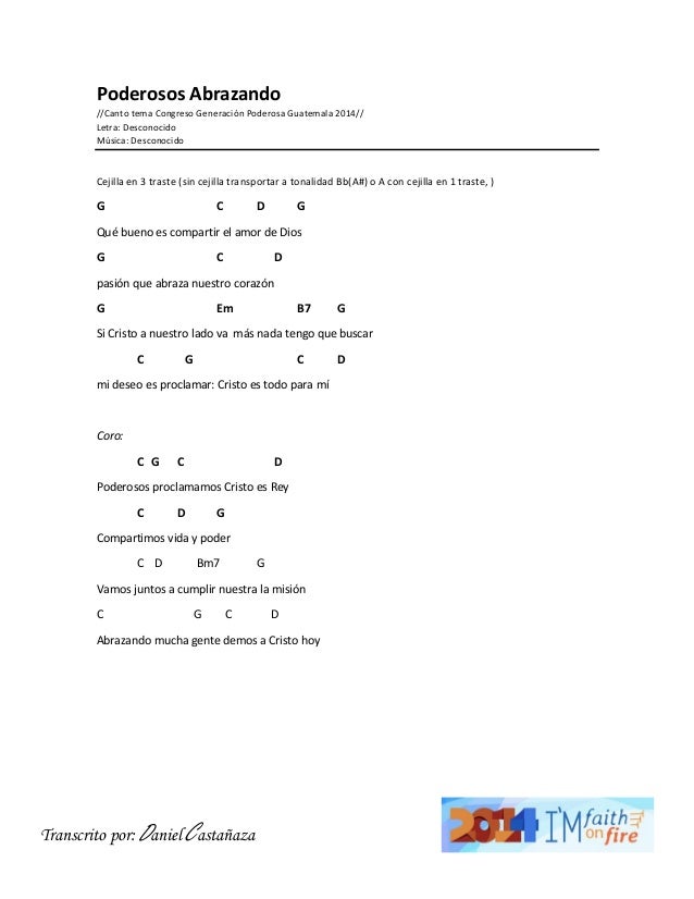 Cantos y Acordes de canciones de Congreso Generación Poderosa Guatema…