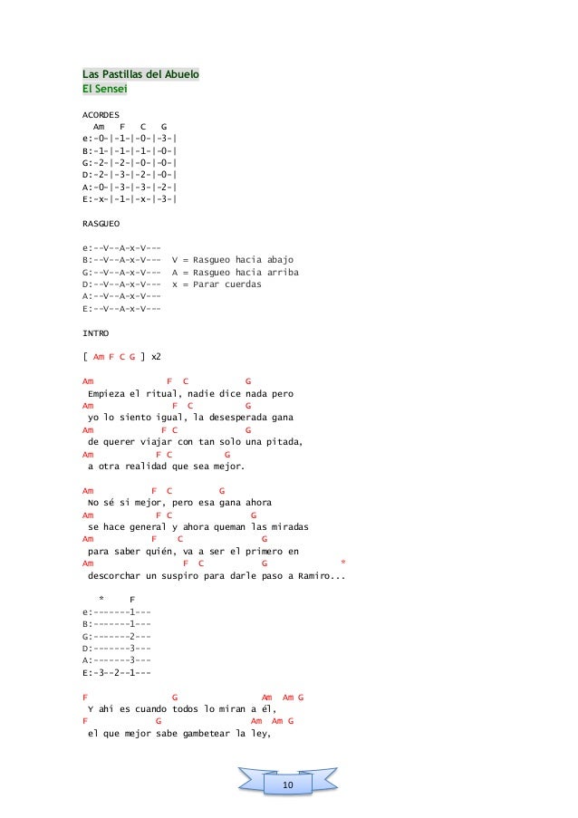 Acordes de Las Pastillas del Abuelo [LPDA] (PDF)