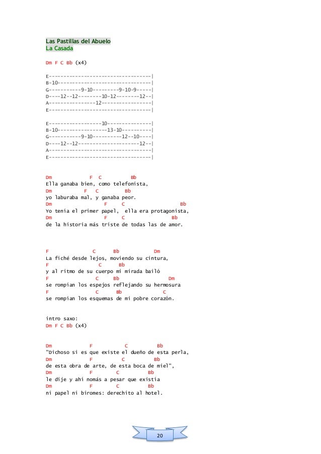 Acordes de Las Pastillas del Abuelo [LPDA] (PDF)