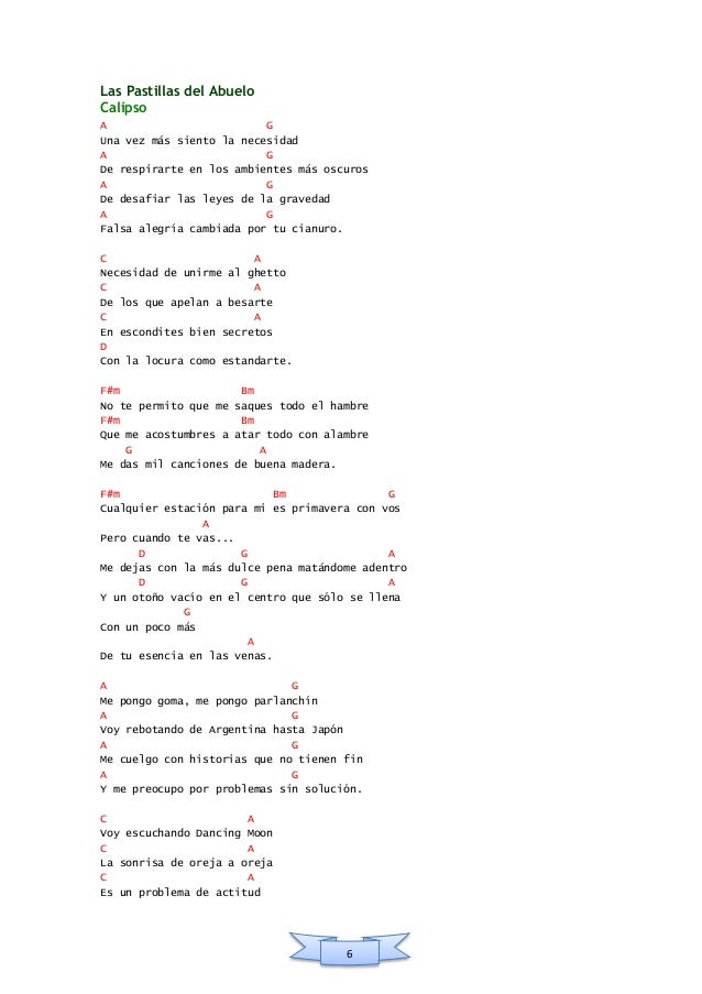 Acordes de Las Pastillas del Abuelo [LPDA] (PDF)